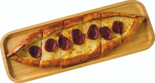 Pide Kaşarlı Sucuklu / Пиде сыром и суджуком