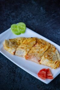 Tavuk ve Mantarlı Omlet / Омлет с курицей и с грибами